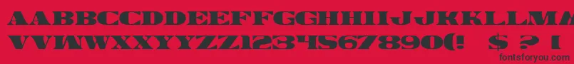 LegalTender Font – Black Fonts on Red Background