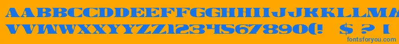 LegalTender Font – Blue Fonts on Orange Background