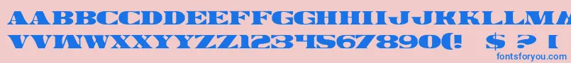 LegalTender Font – Blue Fonts on Pink Background