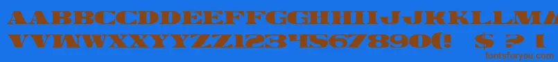 LegalTender Font – Brown Fonts on Blue Background