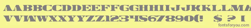 Saiba mais sobre a fonte LegalTender Fonte LegalTender – fontes cinzas em um fundo amarelo