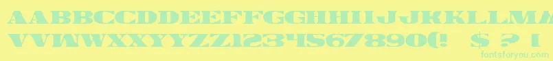 LegalTender Font – Green Fonts on Yellow Background