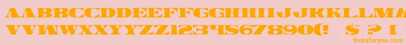 LegalTender Font – Orange Fonts on Pink Background