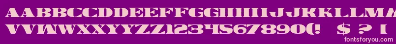 LegalTender Font – Pink Fonts on Purple Background