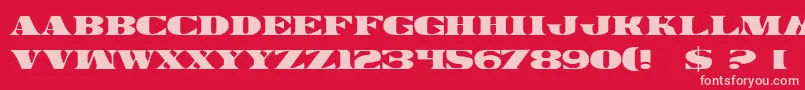 LegalTender Font – Pink Fonts on Red Background