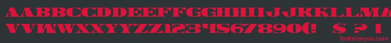 LegalTender Font – Red Fonts on Black Background