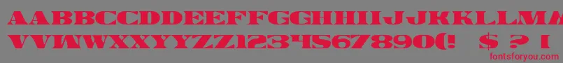 LegalTender Font – Red Fonts on Gray Background