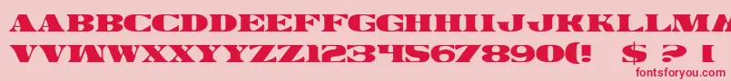 LegalTender Font – Red Fonts on Pink Background