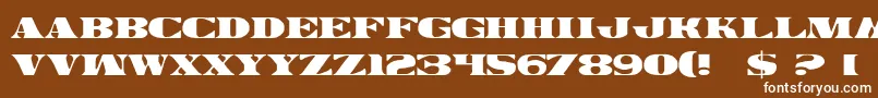 Шрифт LegalTender – белые шрифты на коричневом фоне
