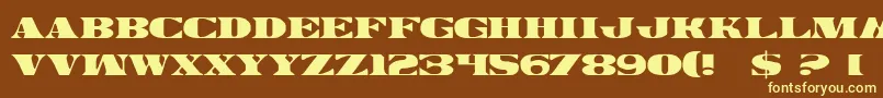 LegalTender Font – Yellow Fonts on Brown Background