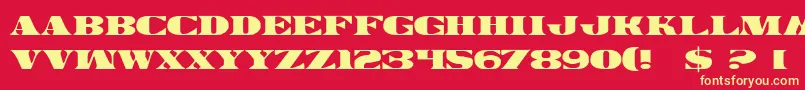 LegalTender Font – Yellow Fonts on Red Background