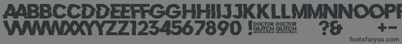 Fonte DoctorGlitch – fontes pretas em um fundo cinza