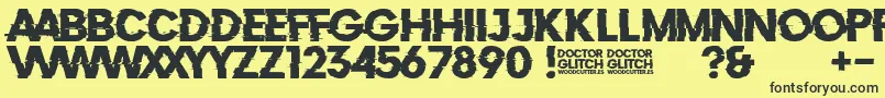 DoctorGlitch Font – Black Fonts on Yellow Background