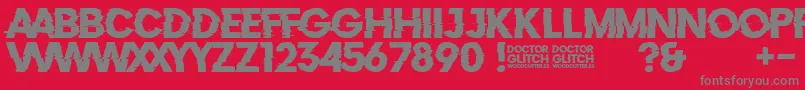 Police DoctorGlitch – polices grises sur fond rouge
