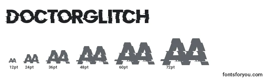 Размеры шрифта DoctorGlitch