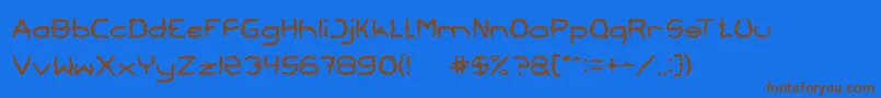 Lisätietoja Bracelet-fontista Bracelet-fontti – ruskeat fontit sinisellä taustalla