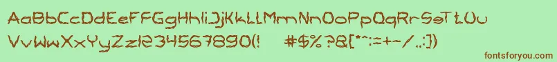 Bracelet Font – Brown Fonts on Green Background