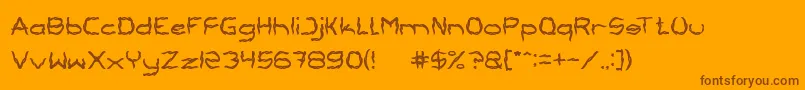 Bracelet Font – Brown Fonts on Orange Background