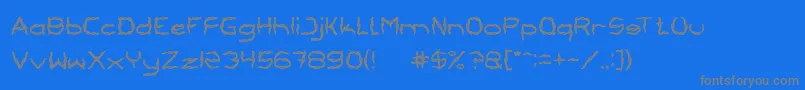 Bracelet Font – Gray Fonts on Blue Background