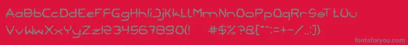 Bracelet Font – Gray Fonts on Red Background
