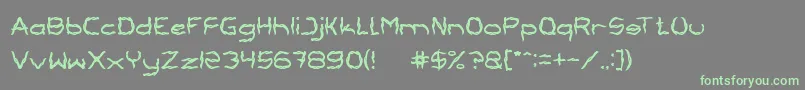 Bracelet Font – Green Fonts on Gray Background