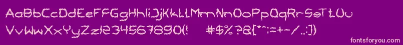 Bracelet Font – Pink Fonts on Purple Background