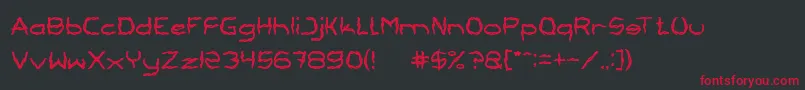 Bracelet Font – Red Fonts on Black Background