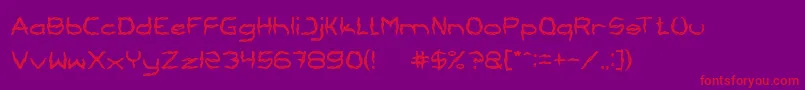 Bracelet Font – Red Fonts on Purple Background