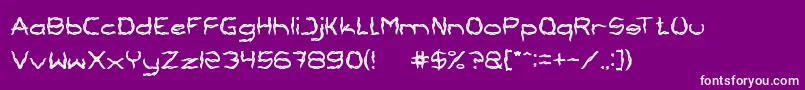 Bracelet Font – White Fonts on Purple Background