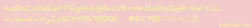 Bracelet Font – Yellow Fonts on Pink Background