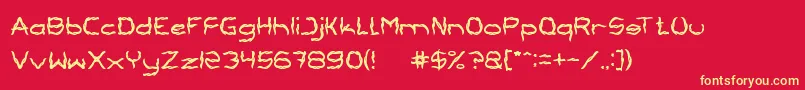Bracelet Font – Yellow Fonts on Red Background