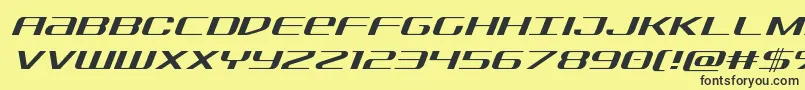 Sdflightital Font – Black Fonts on Yellow Background