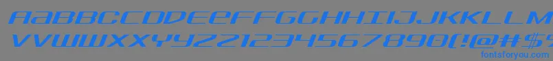 Sdflightital-Schriftart – Blaue Schriften auf grauem Hintergrund