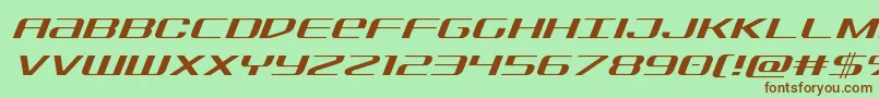 Sdflightital Font – Brown Fonts on Green Background