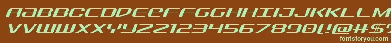 Sdflightital Font – Green Fonts on Brown Background