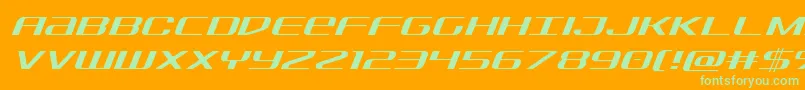 Sdflightital Font – Green Fonts on Orange Background