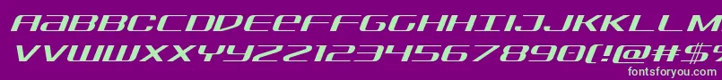 Sdflightital Font – Green Fonts on Purple Background