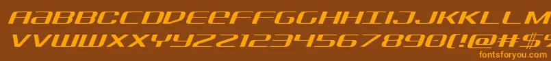 Sdflightital Font – Orange Fonts on Brown Background