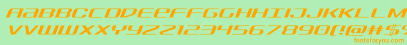 Sdflightital Font – Orange Fonts on Green Background