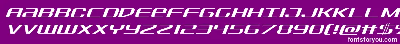 Fonte Sdflightital – fontes brancas em um fundo violeta