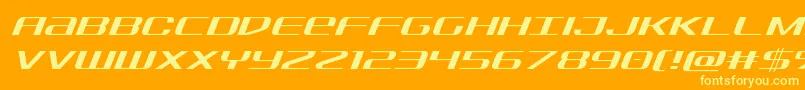 Sdflightital Font – Yellow Fonts on Orange Background