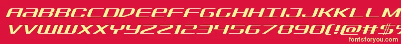 Sdflightital Font – Yellow Fonts on Red Background