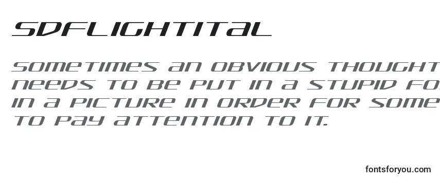 Sdflightital Font