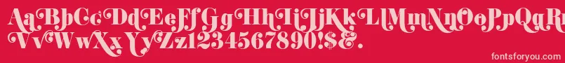 K22DidoniSwash Font – Pink Fonts on Red Background