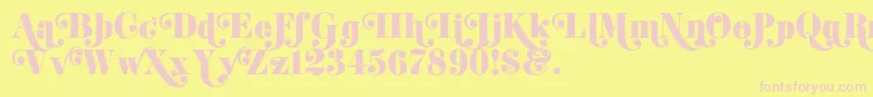 K22DidoniSwash Font – Pink Fonts on Yellow Background