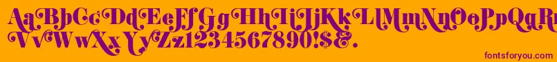 K22DidoniSwash Font – Purple Fonts on Orange Background