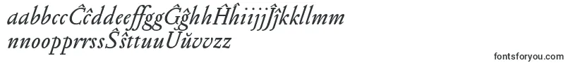 Czcionka PentagrammeItalic – esperanto czcionki