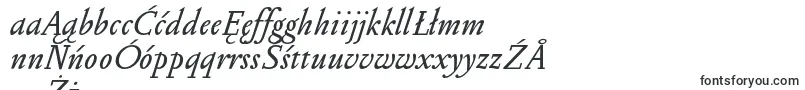 フォントPentagrammeItalic – ポーランドのフォント