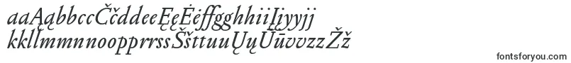 fuente PentagrammeItalic – fuentes lituanas