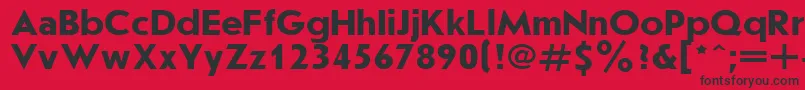 JournalSansserif110bBold Font – Black Fonts on Red Background